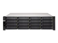 QNAP ES1686DC - NAS-server - 16 brønner - kan monteres i rack - SAS 12Gb/s - RAID RAID 0, 1, 5, 6, 10, JBOD, 5 hot spare, 6 hot spare, 10 hot spare, 1 aktiv reservedel - RAM 64 GB - Gigabit Ethernet / 10 Gigabit Ethernet - iSCSI støtte - 3U ES1686DC-2123IT-64G