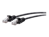 C2G 12ft (3.6m) Cat6a Snagless Unshielded (UTP) Slim Ethernet Network Patch Cable - Black - Koblingskabel - RJ-45 (hann) til RJ-45 (hann) - 3.6 m - 4.8 mm - UTP - CAT 6a - uten hindringer, formstøpt - svart C2G30149