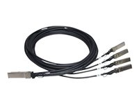 HPE X240 Direct Attach Copper Splitter Cable - Nettverkskabel - SFP+ til QSFP+ - 5 m - for HPE 5900AF-48; Edgeline e920; FlexFabric 1.92, 11908, 12900, 12902; ProLiant e910t 2U JG331A