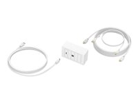 VISION TechConnect - Flush mount ansiktsplate sett - 3m - veggmonterbar - hvit - 2 sett - 2 porter TC3-PK3M