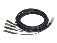 HPE X240 Direct Attach Copper Splitter Cable - Nettverkskabel - SFP+ til QSFP+ - 3 m - for HPE 5900AF-48; Edgeline e920; FlexFabric 1.92, 11908, 12900, 12902; ProLiant e910t 2U JG330A