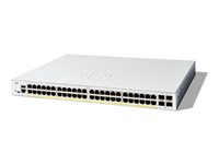 Cisco Catalyst 1200-48T-4G - Switch - L3 - smart - 48 x 10/100/1000Base-T + 4 x 10 Gigabit SFP+ - rackmonterbar - gjenfabrikert C1200-48T-4G-RF
