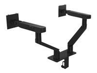 Dell Dual Monitor Arm - MDA20 - Monteringssett - justerbar arm - for 2 LCD-skjermer - svart - skjermstørrelse: 19"-34" - monteringsgrensesnitt: 100 x 100 mm - skrivebordsmonterbar DELL-MDA20