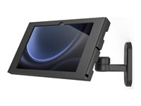Compulocks Galaxy Tab S9/S9FE 10.9" Apex Enclosure Swing Wall Mount Black - Monteringssett - svingarm, synlige foran/bak kamera og sensorer - for nettbrett - låsbar - metallramme - svart - skjermstørrelse: 10.9" - veggmonterbar - for Samsung Galaxy Tab S9 FE 827B109GAPXB