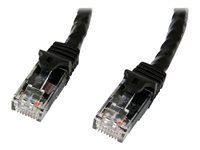 StarTech.com 5m CAT6 Ethernet Cable, 10 Gigabit Snagless RJ45 650MHz 100W PoE Patch Cord, CAT 6 10GbE UTP Network Cable w/Strain Relief, Black, Fluke Tested/Wiring is UL Certified/TIA - Category 6 - 24AWG (N6PATC5MBK) - Koblingskabel - RJ-45 (hann) til RJ-45 (hann) - 5 m - UTP - CAT 6 - formstøpt, uten hindringer - svart N6PATC5MBK