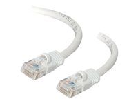 C2G Cat5e Booted Unshielded (UTP) Network Patch Cable - Koblingskabel - RJ-45 (hann) til RJ-45 (hann) - 50 cm - UTP - CAT 5e - formstøpt, uten hindringer, flertrådet - hvit 83260