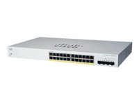 Cisco Business 220 Series CBS220-24FP-4X - Switch - smart - 24 x 10/100/1000 (PoE+) + 4 x 10 Gigabit SFP+ (opplenke) - rackmonterbar - PoE+ (382 W) - gjenfabrikert CBS220-24FP4XUK-RF