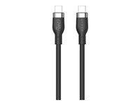 HyperJuice - USB-kabel - 24 pin USB-C (hann) til 24 pin USB-C (hann) - USB 2.0 - 2 m - USB Power Delivery (240 W), utvidet effektområde (EPR) - svart HJ4002BKGL