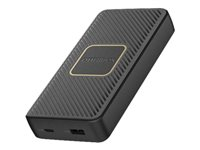 OtterBox - Trådløs nødlader - 15000 mAh - 18 watt - 3 A - PD 2.0, PD 3.0, Apple Fast Charge, AFC, Huawei Fast Charge, PE 1.1+, PE 2.0+, SFCP - 2 utgangskontakter (24 pin USB-C, USB) - svart 78-80640