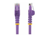 StarTech.com 15m CAT6 Ethernet Cable, 10 Gigabit Snagless RJ45 650MHz 100W PoE Patch Cord, CAT 6 10GbE UTP Network Cable w/Strain Relief, Purple, Wiring is UL Certified/TIA - Category 6 - 24AWG (N6PATC15MPL) - Koblingskabel - RJ-45 (hann) til RJ-45 (hann) - 15 m - UTP - CAT 6 - formstøpt, uten hindringer - purpur N6PATC15MPL