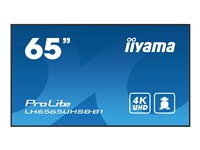 iiyama ProLite LH6565UHSB-B1 - 65" Diagonalklasse LED-bakgrunnsbelyst LCD-skjerm - intelligent skilting - Android - 4K UHD (2160p) 3840 x 2160 - svart LH6565UHSB-B1