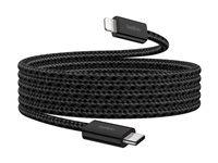 Belkin BoostCharge - Lightning-kabel - USB-C hann til Lightning hann - 1.5 m - MFI-sertifisert - svart - Rask lading (en pakke 2) BBD011HQ05BK2PK