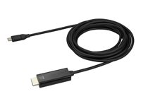 StarTech.com 10ft (3m) USB C to HDMI Cable, 4K 60Hz USB Type C to HDMI 2.0 Video Adapter Cable, Thunderbolt 3 Compatible, Laptop to HDMI Monitor/Display, DP 1.2 Alt Mode HBR2 Cable, Black - 4K USB-C Video Cable (CDP2HD3MBNL) - Adapterkabel - 24 pin USB-C hann til HDMI hann - 3 m - svart - støtte for 4K 60 Hz (3840 x 2160) - for P/N: TB4CDOCK CDP2HD3MBNL