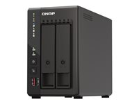 QNAP TS-253E - NAS-server - 2 brønner - 12 TB - SATA 6Gb/s - HDD 6 TB x 2 - RAID RAID 0, 1, JBOD - RAM 8 GB - 2.5 Gigabit Ethernet - iSCSI støtte TS-253E-8G + HDWG460UZSVA