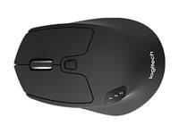 Logitech M720 Triathlon - Mus - høyrehendt - optisk - 7 knapper - trådløs - Bluetooth, 2.4 GHz - USB trådløs mottaker 910-004791