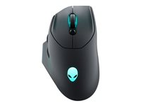 Alienware AW620M - Mus - høyrehendt - optisk - 7 knapper - kablet, trådløs - USB, 2.4 GHz - Dark Side of the Moon - løsvekt - boks AW620M-G-DEAM