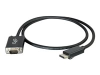 C2G 15ft DisplayPort to VGA Adapter Cable - M/M - Adapterkabel - TAA-samsvar - DisplayPort (hann) til HD-15 (VGA) (hann) - 4.57 m - tommelskruer, aktiv, 1920 x 1200 (WUXGA)-støtte - svart 54343