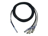 Cisco Direct-Attach Breakout Cable - Nettverkskabel - QSFP+ (hann) til SFP+ (hann) - 3 m - grå - for P/N: N9K-C93180YC-FX3, N9K-C9336C-FX2-E, NC55-MPA-4H-HX-S=, NC57-24X400G-BA=, UCS-FI-64108 QSFP-4SFP10G-CU3M=