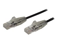 StarTech.com 1.5m Slim LSZH CAT6 Ethernet Cable, 10 Gigabit Snagless RJ45 100W PoE Patch Cord, CAT 6 10GbE UTP Network Cable w/Strain Relief, Black, ETL/Low Smoke Zero Halogen - Category 6 - 28AWG (N6PAT150CMBKS) - Koblingskabel - RJ-45 (hann) til RJ-45 (hann) - 1.5 m - UTP - CAT 6 - uten hindringer, flertrådet - svart N6PAT150CMBKS