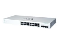 Cisco Business 220 Series CBS220-24T-4X - Switch - smart - 24 x 10/100/1000 + 4 x 10 Gigabit SFP+ (opplenke) - rackmonterbar - gjenfabrikert CBS220-24T-4XUK-RF