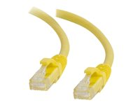 C2G Cat5e Booted Unshielded (UTP) Network Patch Cable - Koblingskabel - RJ-45 (hann) til RJ-45 (hann) - 1 m - UTP - CAT 5e - formstøpt, uten hindringer, flertrådet - gul 83241