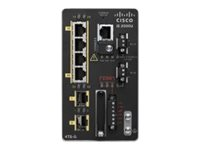 Cisco Industrial Ethernet 2000U Series - Switch - Styrt - 4 x 10/100 + 2 x Gigabit SFP - DIN-skinnemonterbar IE-2000U-4TS-G