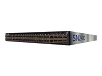 NVIDIA Spectrum SN2410 - Switch - L3 - Styrt - 48 x 10 Gigabit SFP28 + 8 x 100 Gigabit QSFP28 - bakside til front-luftflyt - rackmonterbar 920-9N112-00F7-0N3