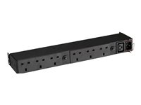 Eaton FlexPDU - Strømfordelerenhet (kan monteres i rack) - AC 220-240 V - 3000 VA - inngang: IEC 60320 C20 16A - utgangskontakter: 7 (IEC-kobling, BS) - 1U - 19" EFLX6B