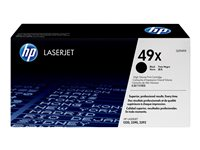 HP 49X - Høy ytelse - svart - original - LaserJet - tonerpatron (Q5949X) - for LaserJet 1160, 1160Le, 1320, 1320n, 1320nw, 1320t, 1320tn, 3390, 3392 Q5949X