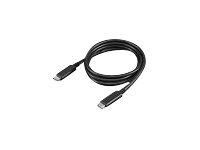 Lenovo - USB-kabel - 24 pin USB-C (hann) til 24 pin USB-C (hann) - 20 V - 5 A - 1 m - 4K-støtte, USB Power Delivery (5 A, 100 W) - svart 4X90U90619