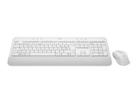 Logitech Signature MK650 Combo for Business - Tastatur- og mussett - trådløs - Bluetooth LE - QWERTY - Nordisk (dansk/finsk/norsk/svensk) - elfenbenshvit 920-011038