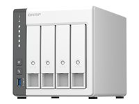 QNAP TS-433 - NAS-server - 4 brønner - 32 TB - SATA 6Gb/s - HDD 8 TB x 4 - RAID RAID 0, 1, 5, 6, 10, JBOD - RAM 4 GB - Gigabit Ethernet / 2.5 Gigabit Ethernet - iSCSI støtte TS-433-4G+4XST8000VN004