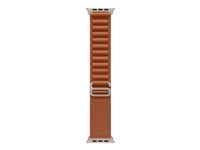 Apple - Sløyfe for smart armbåndsur - 49 mm, naturlig titanfinish - Stor størrelse - terrakotta - for Watch Hermès Series 9, SE 3, Series 10, Series 11, Series 8, Series 9, Ultra 2, Ultra 3 MFTD4ZM/A