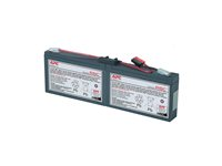 APC Replacement Battery Cartridge #18 - UPS-batteri - 1 x batteri - blysyre - svart - for P/N: AP1250RM, PS450, SC1500, SC250RM1U, SC250RMI1U, SC450R1X542, SC450RM1U, SC450RMI1U RBC18