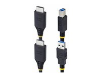 StarTech.com 6ft (1.8m) HDMI and USB 5Gbps KVM Cable - Tastatur / video / musekabel (KVM) - HDMI, USB-type A (hann) til HDMI, USB Type B (hann) - 1.8 m - 4K 60Hz støtte, HDR10-støtte - svart HU1226-KVM-CABLE
