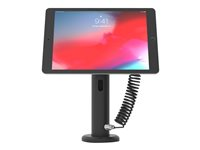 Compulocks Magnetix Secured Magnetic Tablet Counter Stand - Cable lock included - Stativ - for nettbrett - låsbar - galvanisert stål - svart - skranke MNTXRISE01