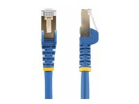 StarTech.com 1.5m CAT6A Ethernet Cable, 10 Gigabit Shielded Snagless RJ45 100W PoE Patch Cord, CAT 6A 10GbE STP Network Cable w/Strain Relief, Blue, Fluke Tested/UL Certified Wiring/TIA - Category 6A - 26AWG (6ASPAT150CMBL) - Koblingskabel - RJ-45 (hann) til RJ-45 (hann) - 1.5 m - STP - CAT 6a - uten hindringer, formstøpt - blå 6ASPAT150CMBL