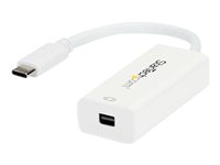 StarTech.com USB-C to Mini DisplayPort Adapter - 4K 60Hz - White - USB 3.1 Type-C to Mini DP Adapter (CDP2MDP) - Video adapter - 24 pin USB-C (hann) til Mini DisplayPort (hunn) - USB 3.1 / Thunderbolt 3 / DisplayPort 1.2 - 18 cm - passiv, støtte for 4K 60 Hz (3840 x 2160) - hvit CDP2MDP