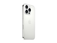Apple iPhone 16 Pro - 5G smartphone - dobbelt-SIM / Internminne 512 GB - OLED-display - 6.3" - 2622 x 1206 piksler (120 Hz) - 3x bakkamera 48 MP, 48 MP, 12 MP - front camera 12 MP - hvit titan MYNN3QN/A