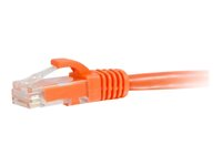 C2G Cat5e Booted Unshielded (UTP) Network Patch Cable - Koblingskabel - RJ-45 (hann) til RJ-45 (hann) - 50 cm - UTP - CAT 5e - formstøpt, uten hindringer, flertrådet - oransje 83602