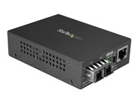StarTech.com Multimode SC Fiber Media Converter for 10/100/1000 Network, 550m Range, Gigabit Ethernet, 850nm, Full Duplex Gigabit Ethernet Media Converter, Fiber Optic Media Converter - Ethernet Over Fiber (MCMGBSCMM055) - Fibermedieomformer - 1GbE - over fiberoptikk - 1000Base-SX, 100Base-TX, 1000Base-T - RJ-45 / SC flermodus - opp til 550 km - 850 nm MCMGBSCMM055