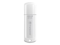 Transcend JetFlash 730 - USB-flashstasjon - 32 GB - USB 3.0 - hvit TS32GJF730