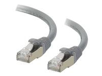 C2G Cat6a Booted Shielded (STP) Network Patch Cable - Koblingskabel - RJ-45 (hann) til RJ-45 (hann) - 1 m - STP - CAT 6a - formstøpt, uten hindringer, flertrådet - grå 89901