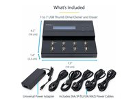 StarTech.com USB Duplicator - 1:7 - USB Flash Drives - Flash Drive Duplicator (USBDUPE17) - USB-stasjonsduplikator - 7 brønner - TAA-samsvar USBDUPE17