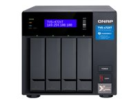 QNAP TVS-472XT - NAS-server - 4 brønner - SATA 6Gb/s - RAID RAID 0, 1, 5, 6, 10, JBOD, 1 aktiv reservedel, 10 hot spare, 5 hot spare, 6 hot spare - RAM 4 GB - Gigabit Ethernet / 2.5 Gigabit Ethernet / 5 Gigabit Ethernet / 10 Gigabit Ethernet - iSCSI støtte TVS-472XT-I3-4G