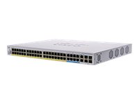 Cisco Business 350 Series CBS350-48NGP-4X - Switch - L3 - Styrt - 40 x 10/100/1000 (PoE+) + 8 x 100/1000/2.5G/5G (PoE++) + 2 x combo 10 Gigabit SFP+/RJ-45 + 2 x 10 Gigabit SFP+ - rackmonterbar - PoE+ (740 W) - gjenfabrikert CBS35048NGP4XUK-RF