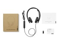 Lenovo - VoIP-håndsett - on-ear - kablet - USB-C - svart 4XD1M45626