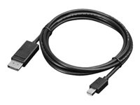 Lenovo - DisplayPort-kabel - Mini DisplayPort (hann) til DisplayPort (hann) - 2 m - for ThinkCentre M75t Gen 2; ThinkPad P51; ThinkStation P330 Gen 2; P34X; P350; P520; P620 0B47091
