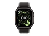 Apple Watch Ultra 3 - 49 mm - svart titan - Ja smartklokke med Trail Loop - nylonvev - svart/Kull - båndbredde: M/L - 64 GB - LTE, NFC, Wi-Fi 4, UWB, Bluetooth - 5G - 61.8 g MF1H4DH/A