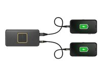 OtterBox - Trådløs nødlader - 10000 mAh - 3 A - QC 2.0, QC 3.0, Apple Fast Charge, Huawei Fast Charge, PD 2.0, PD 3.0, AFC, SFCP, PE 1.1+, PE 2.0+, USB BC 1.2 - 2 utgangskontakter (24 pin USB-C, USB) - på kabel: USB-C - svart 78-80639